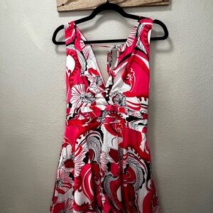 Vibrant Pink and White Floral Jumpsuit